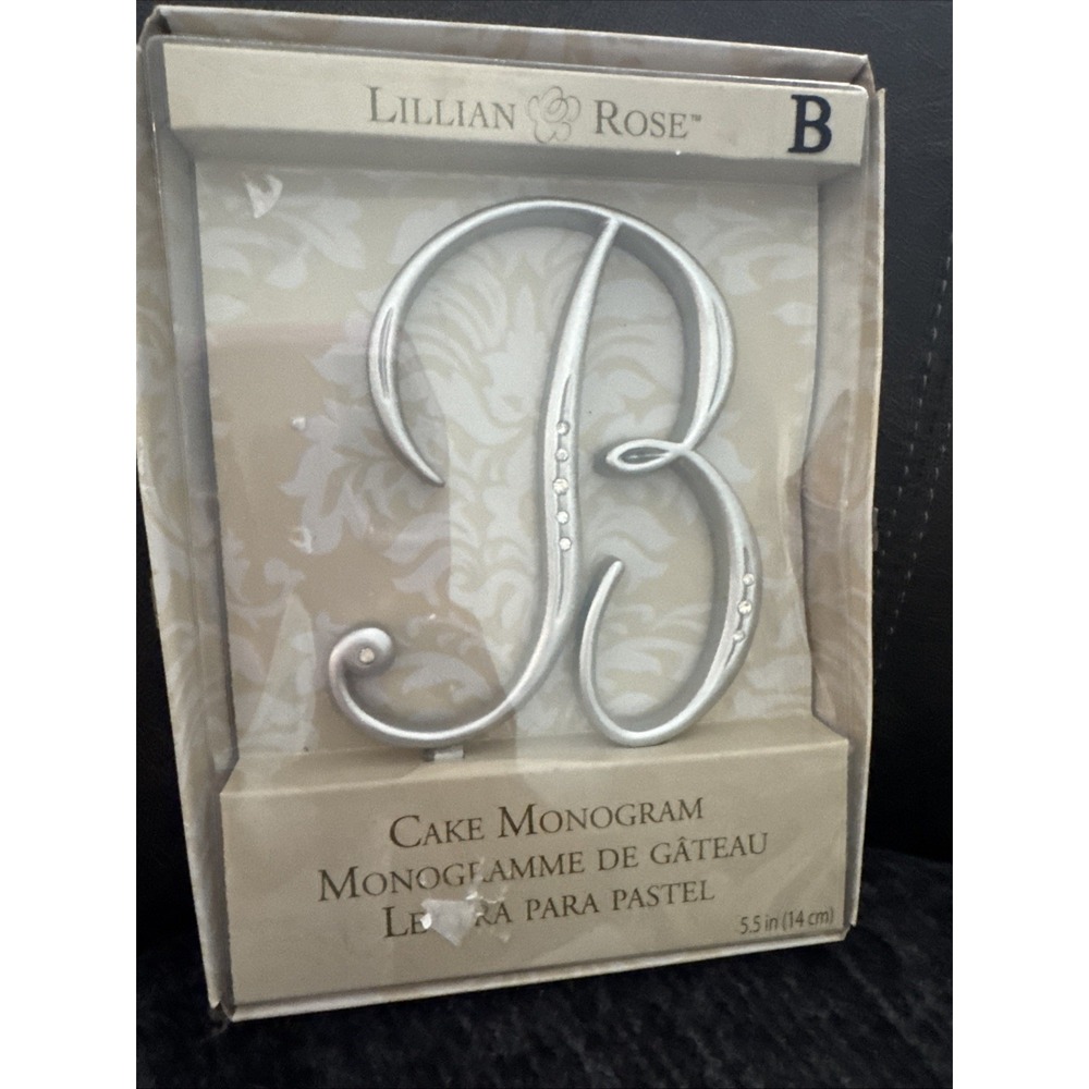 Lillian Rose "B" Cake Monogram 5.5in